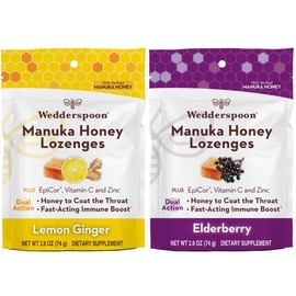 Wedderspoon Manuka Honey Immunity Lozenges with Epicor - Flavor: Lemon Ginger