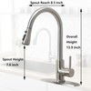 Kitchen Faucet with Pull Down Sprayer, Brushed Nickel Stainless Steel