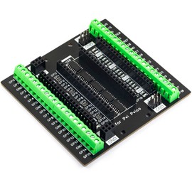 risingsaplings for Pi Pico LED Breakout Board 2.54mm Male Female Pin Header and Terminal for Raspberry Pi Pico/Pico H/Pico W (3.81mm Terminal, Black)