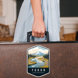 Whitehorse, Yukon Canada Province Travel Sticker Sticker Decal Notebook Car Laptop 4"x5.5" (Color)