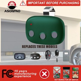 2X MCT-3 Megacode 318MHZ Remote for Linear LD033 LD050 LS050 Garage Door Openers (Green) 3-Years-Warranty