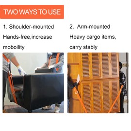 XSTRAP STANDARD Moving Straps Lifting System Kit Moving Strap with Non-Slip Silicone for 2-Person, Widen Handle Lifting Straps for 1-Person for House-Moving, Furniture, Appliances, Boxes