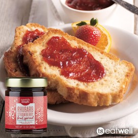 Tastefully Simple Rhubarb Strawberry Fruit Spread, 12 Ounce