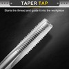 sourcing map Hand Taper Tap 3/8-20 BSF 2B Thread Taper