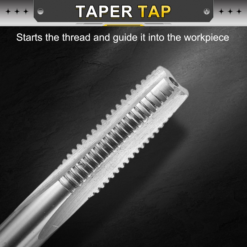sourcing map Hand Taper Tap 3/8-20 BSF 2B Thread Taper