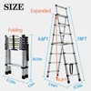 6+7 Step Ladder 6.3FT A-Frame Aluminum Telescoping Ladder Portable Multi-Purpose