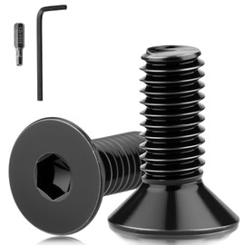 Pack of 30 Countersunk Screws M6 x 10 mm Stainless Steel A2 V2A Countersunk Head Hexagon Socket Screws DIN 7991/ISO 10642 Flat Head Screws Full Thread Countersunk Screws Black for Furniture Repair