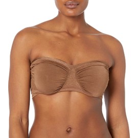 Rhonda Shear womens Antimicrobial Sweetheart Neckline Uw Bandeau Padded Bra, Clay, Medium US