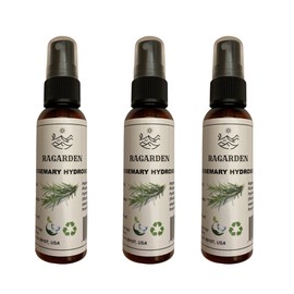 RAGARDEN Rosemary Hydrosol (Floral Water). 3 pack of 2 oz Spray Bottle.