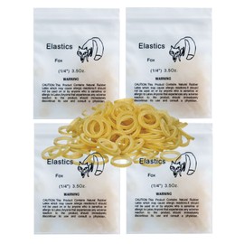 LA MIERE 400 pack Orthodontic Elastics Dental Rubber Bands Intraoral Elastic Bands (Light, 3.5 Oz, 1/4'' (6.4mm))