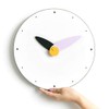 Stephanie Imports Modern Minimalist Purple & Black Wall Clock
