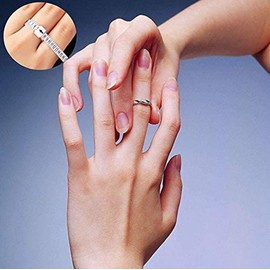 YKKJ 8 Pcs Ring Sizer Gauge Measure，Ring Measurement Tool，for Rings, Jewelry, Bracelets.