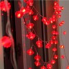 33ft/10M 80 LED Red Lanterns String Lights Battery Operated Fairy