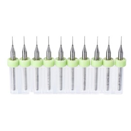 sourcing map PCB Drill Bit 0.3 mm Carbide Rotary Tool Jewellery CNC Engraving Circuit Board Micro Drill Bit 1/8 Inch Shank 10 Pieces