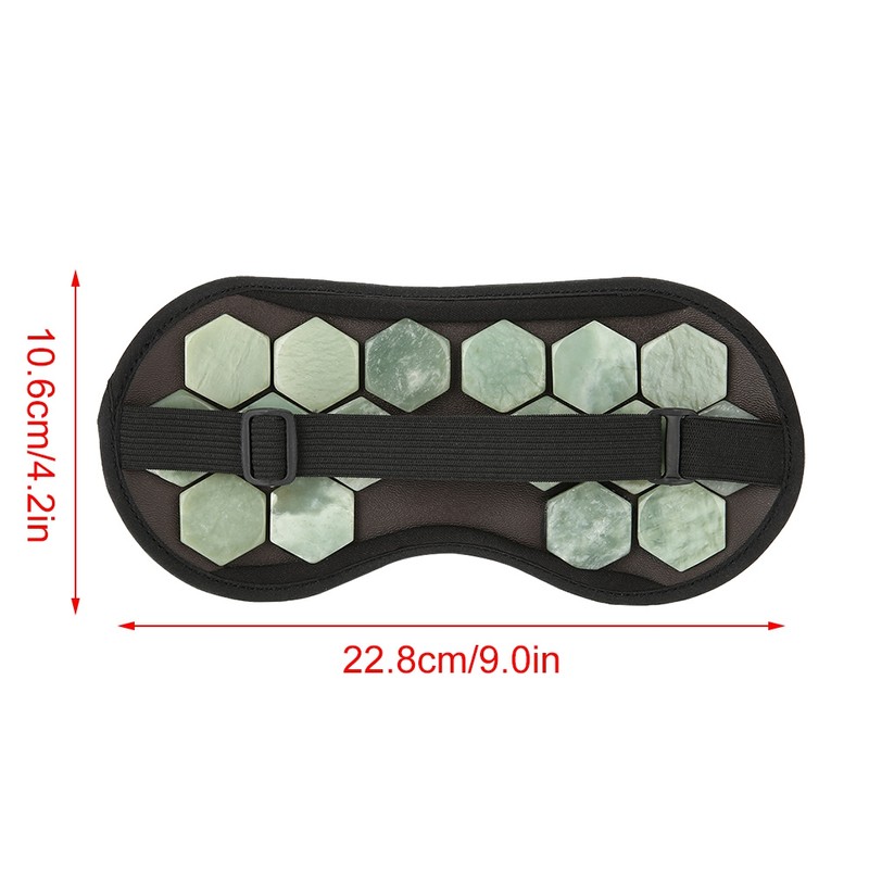 Natural Jade Stone Germanium Eye Mask Magnet Therapy Sleeping Eyeshade