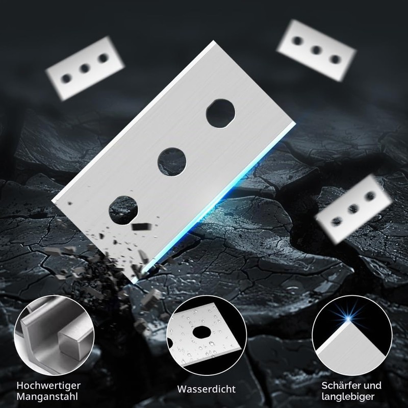 Flintronic Pack of 90 Ceramic Hob Scraper Replacement Blades, Scraper
