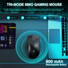SOLAKAKA SM805 Lightweight Wireless Gaming Mouse,24000 DPI,Tri-Modes Connection,BT5.0/Type-C Wired/2.4G Wireless