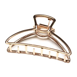 QinGoo Large Metal Hair Clip Beautiful Women's Hair Clip Headpiece Elegant Hair Accessory 1 Piece 8 cm Rose Gold