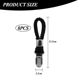 8 Pieces Black Towel Clips, Coat Clips, Bathroom Clips, Drying Clips, Multifunctional Clips, Home Accessories