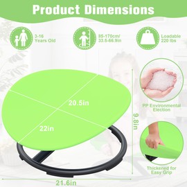 SKONYON Sensory Spinning Chair - for Autistic Kids, 360 ° Swivel Kids Stool Nonslip Sensory Sit and Spin Toys Stool, Autism Swivel Sensory Spin Chair Toy, Training Body Coordination, 200lbs Max Cap