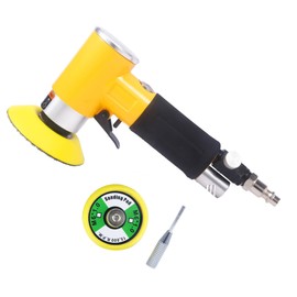 ZHONG AN 2"3" Mini Air Sander Pneumatic Random Orbital Sander, High Speed Pneumatic Palm Sander Air Polisher for Auto Body Work, Woodworking Yellow