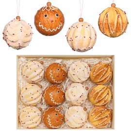 SY Super Bang 3.14"/80MM Christmas Ball Ornaments Set, 12PCS Shatterproof Christmas Tree Hanging Decorations, for Rustic Home Indoor Holiday Party Xmas Decor.