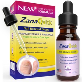 Zanaquick Extra Strength Toenail & Fingernail Repair Drops - Nail Care Renewal for Thick, Damaged & Discolored Nails - 1 Pack
