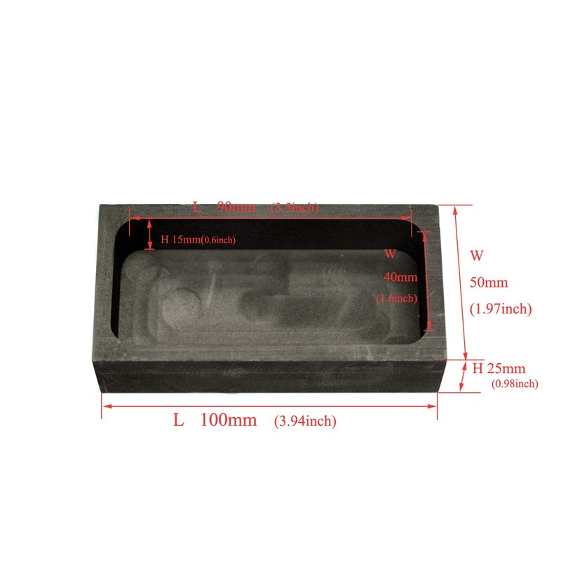 LLF Gold Silver Graphite Ingot Mold Mould Crucible for Melting