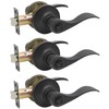 Probrico Oil Rubbed Bronze Wave Privacy Door Levers Interior Bed