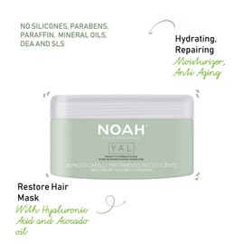 Noah Yal Restorative Treatment Hair Mask with Hyaluronic Acid 200 ml for Damaged and Dry Hair