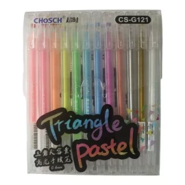 Chosch 12 Plumas De Colores Para Hoja Negra U Obscuras Chósch Tinta 12 colores pastel y metálicos Exterior Traslúcido