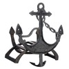 MyGift Brown Heavy Duty Cast Iron Outdoor Garden Hose Hanger
