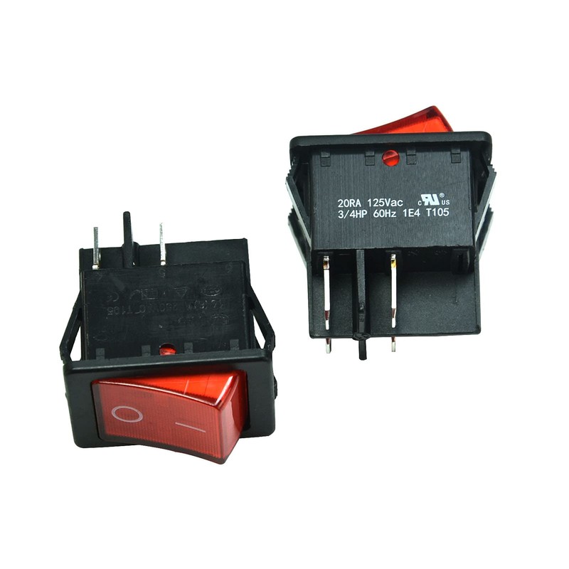 FILSHU 3pcs KCD4 16A 250V 20A 125V Rocker Switch ON/Off