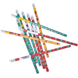 KandyToys Kids Christmas Pencils 10 Pack | Party Pag or Kids Stocking Filler | Christmas Stationary