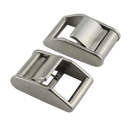 NRC&XRC 2 Pack Stainless Steel Black Lock Slider Buckles,Heavy Strap Release Buckle Adjustable Metal Buckle Fasteners (1inch SR)