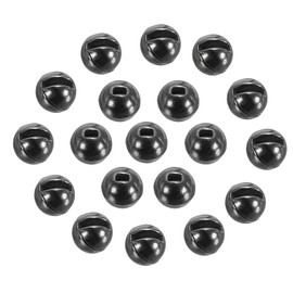 PATIKIL 3mm Tungsten Slotted Beads for Fly Tying, 50 Pcs Tungsten Beads Round Bead Head Ball for Jig Hooks Fishing Fly Tying Materials, Black Nickle