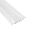 Clear H-Section Polycarbonate Sheet Joining Strip Muntin - 6mm, 7m