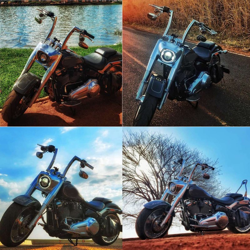 8mm Chrome Motorcycle Rearview Side Mirrors For Harley Davidson Street