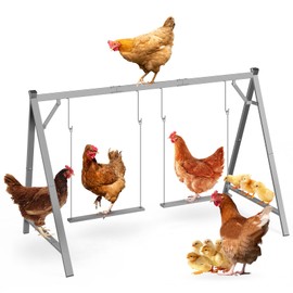 Chicken Perches with Swing, Chicken Roosting Bars for Coop Accessories, Activity Play Toys for Pet's Health & Happy