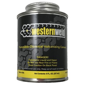 Western Weld Clear All Purpose Tire Repair Vulcanizing Cement Brush Top Can 8 oz