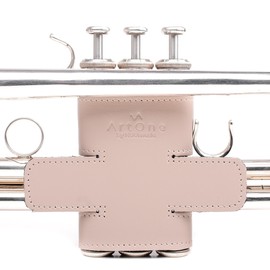 Trumpet Valve Guard Vegan Artificial leather eco-friendly Valve Protector Vegan Trumpet Accessories Valve Cover Brass accessories (Model L, Beige)