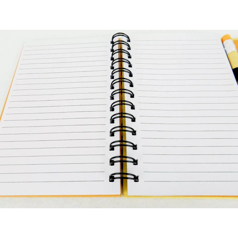 Sweda Recycled Foldover Notebook & Pen, Wire Bound, 5" x
