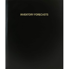 BookFactory Inventory Forecasts Log Book/Journal/Logbook - 120 Page, 8.5"x11", Black Hardbound (XLog-120-7CS-A-L-Black(Inventory Forecasts Log Book))