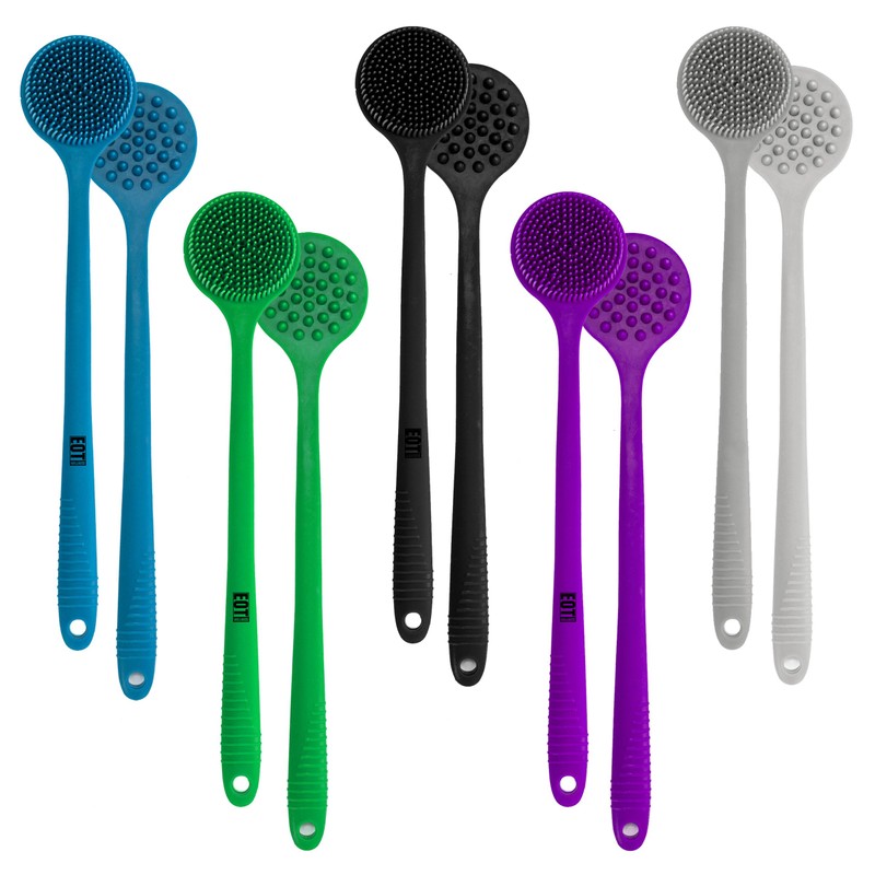 EOT Wellness Bendable Long Handled Silicone Body Brush & Hair