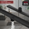 32 Inch Linear Shower Drain, Matte Black Shower Drain,Removable Grate,