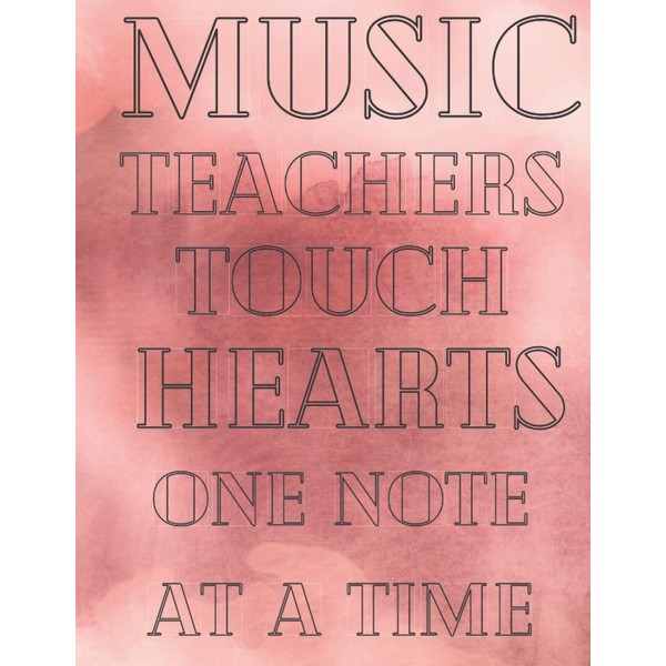 notebook music teachers touch hearts one Note at a time