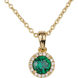 LuckyLy Collares para Mujer Baño Oro 14K Zirconia Cúbica, Regalos para Mamá