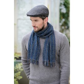 Mucros Weavers Irish Trinity Flat Cap for Men Newsboy Hat, gray