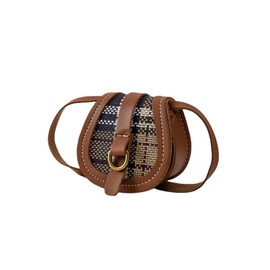 Missia Luxury Shoulder Bag, Saddlebag, Pochette, Crossbody Bag, Plaid Pattern, Flap, Girls, Kids, Plaid, PU Leather, Color2