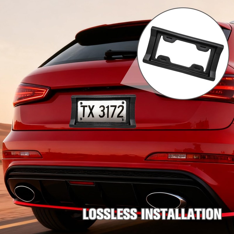 Zpana Car License Plate Bumper Guard, Rattle Proof License Plate